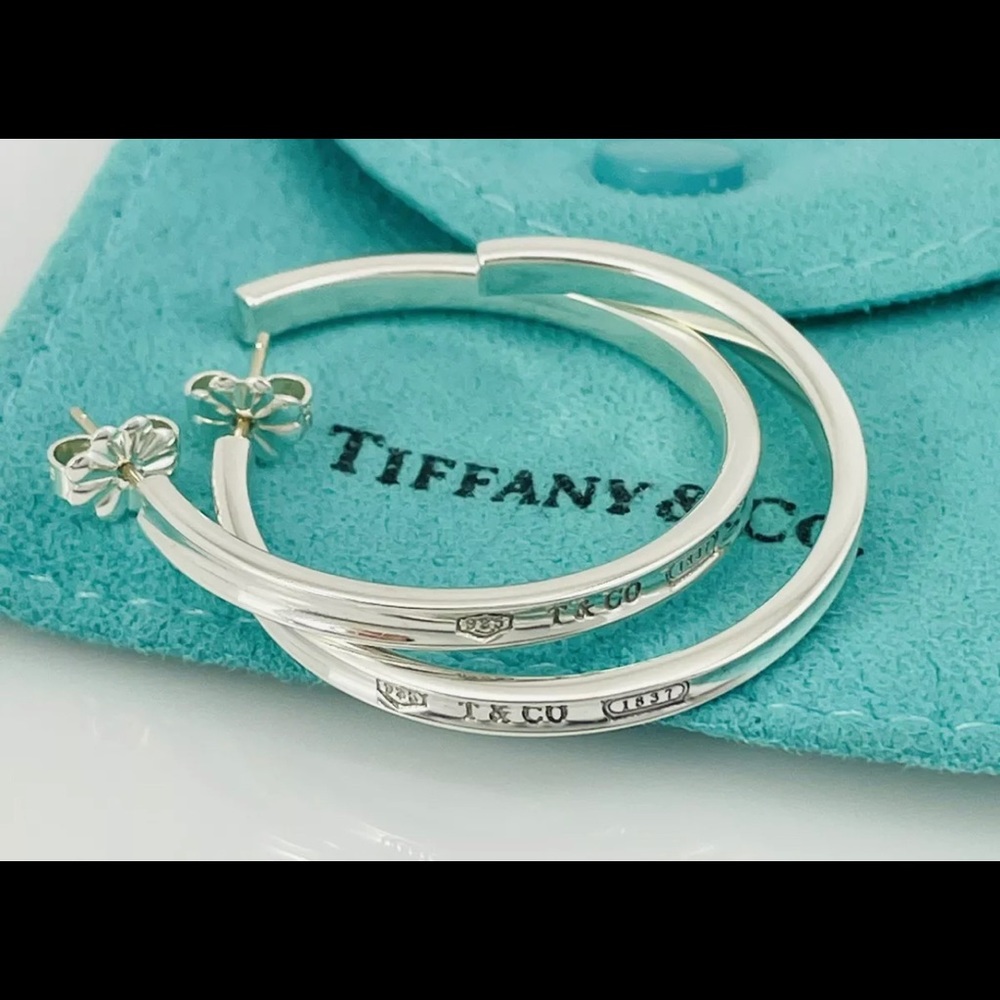 Genuine Return to Tiffany Large Hoops